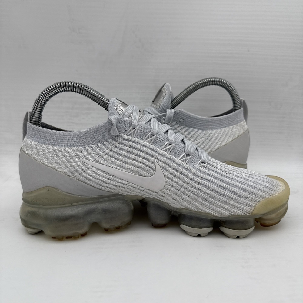 Nike Women's US 7.5 Air Vapormax Flyknit 3 AJ6910-100 White Pure Platinum Shoes - Picture 2 of 16